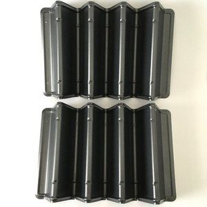 Set of 2 (Two) Pampered Chef V-Shaped Baking Pan Homemade Tacos Veggie Chips